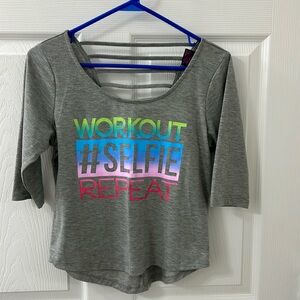 Junior half length sleeve athleisure top